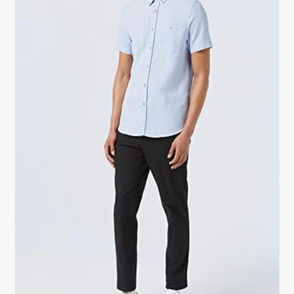 Ted Baker Yasai Oxford Short Sleeve Button-Down Shirt Light Blue Size 6